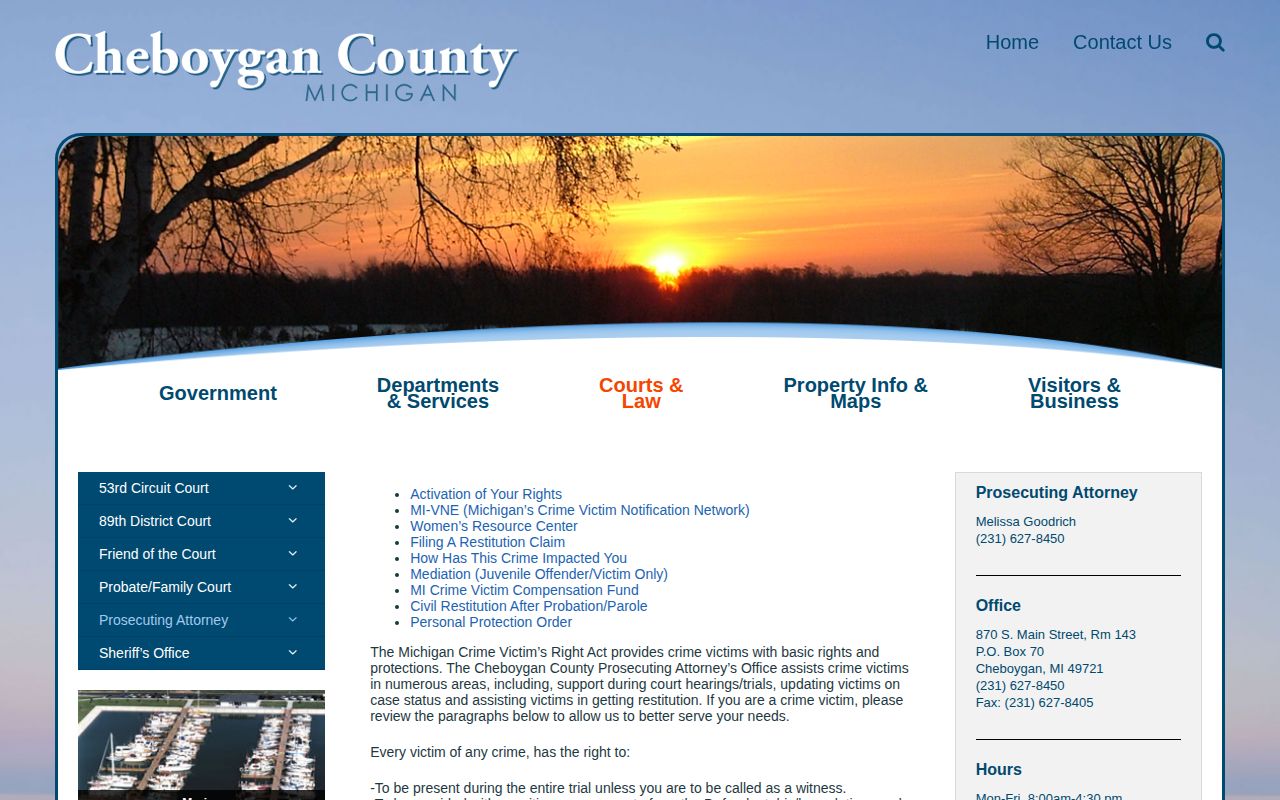 Cheboygan County MI-VNE release notification instructions